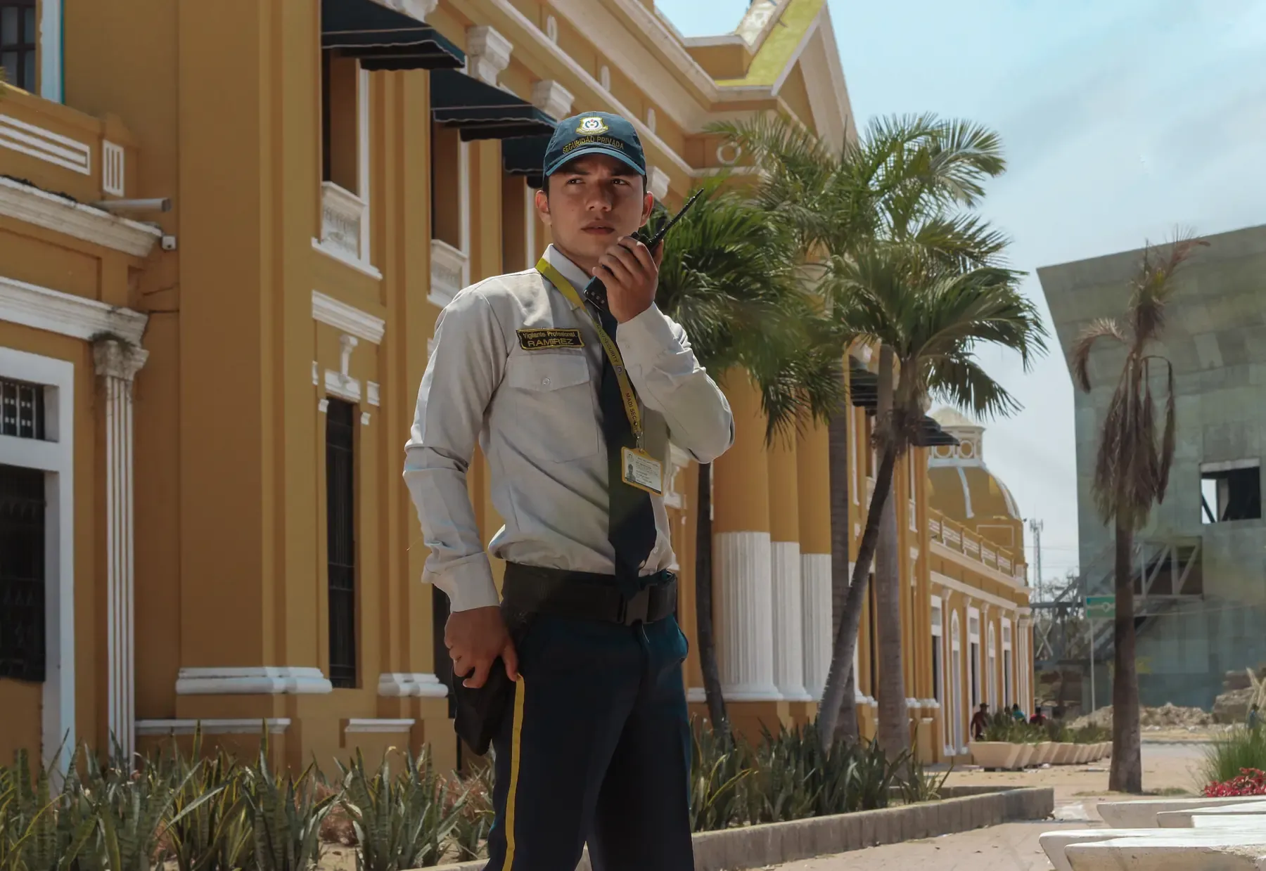 Vigilante de MADI Security durante su operación